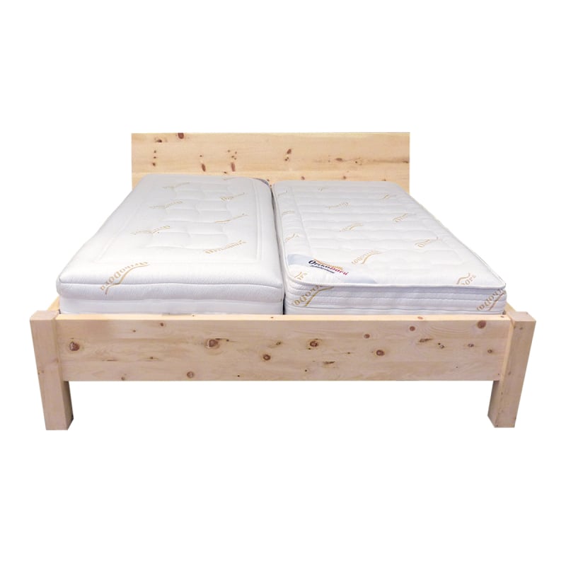  Zirbenholzbett Modell Standard mit Kopfteil modern